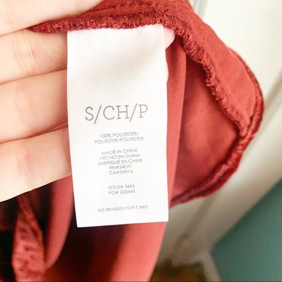 CABi Grace Tribute Crush Velvet Dress #3696 V-Neck Empire Waist Red Size Small S - Picture 8 of 12